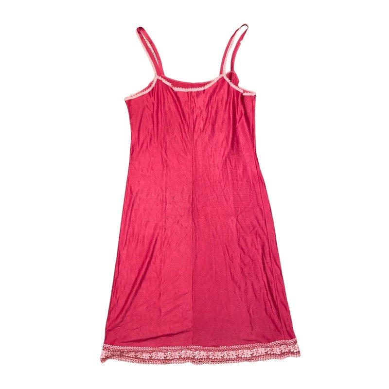 Y2K Vintage Nightwear Dress Pink Embroidery Size M