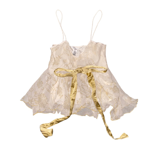 DIANE von FURSTENBERG: Summer Vintage Y2K Silk Top Bow Flowy (S)