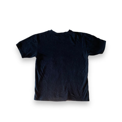 Y2K T-shirt Black Print Silver Short Sleeve Top
