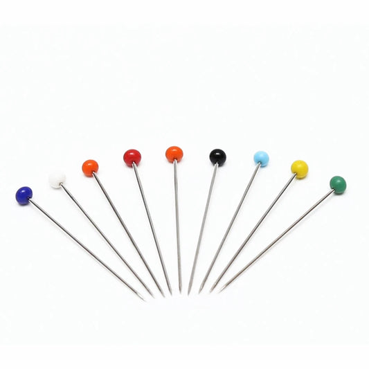 Needles DIY Round Pearl Head Pins Mixed Colors Straight Quilting Sewing Crafts + Box