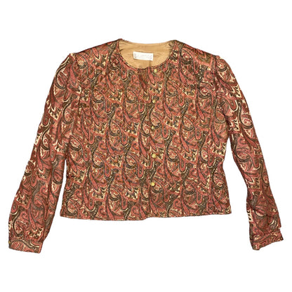 Vintage Two-piece Shorts & Jacket Set Batik Print