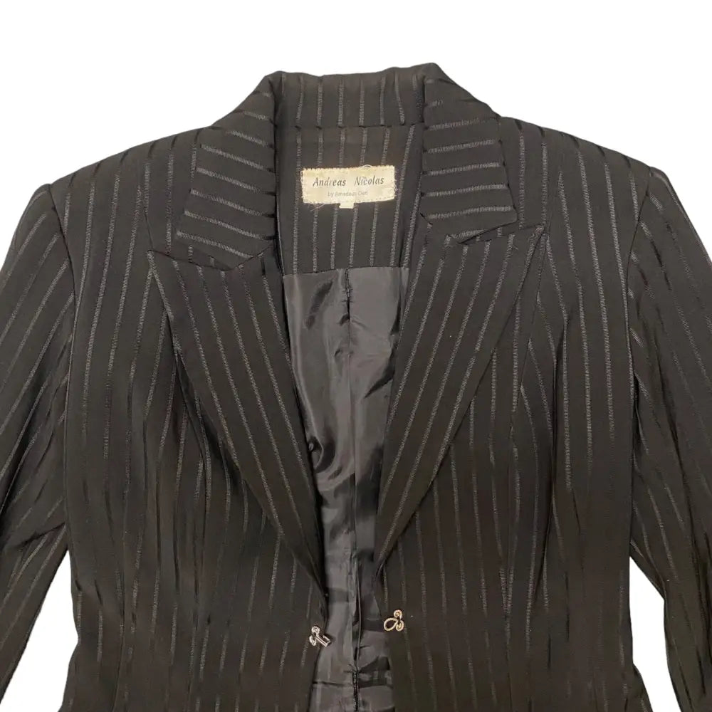 Blazer Women’s Designer Vintage Andreas Nicolas by Amadeus Deri (M) - Black / M - Coats & Jackets