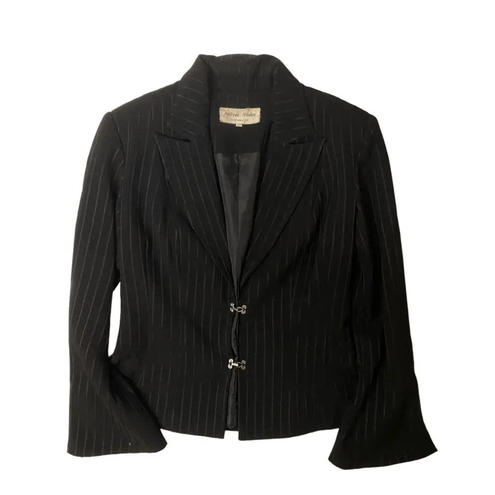 Blazer Women’s Designer Vintage Andreas Nicolas by Amadeus Deri (M) - Black / M - Coats & Jackets