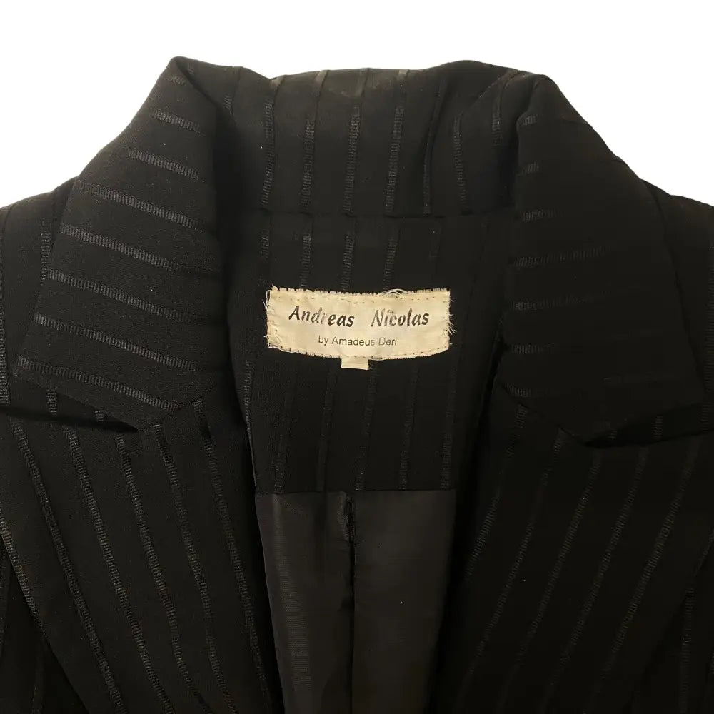 Blazer Women’s Designer Vintage Andreas Nicolas by Amadeus Deri (M) - Black / M - Coats & Jackets